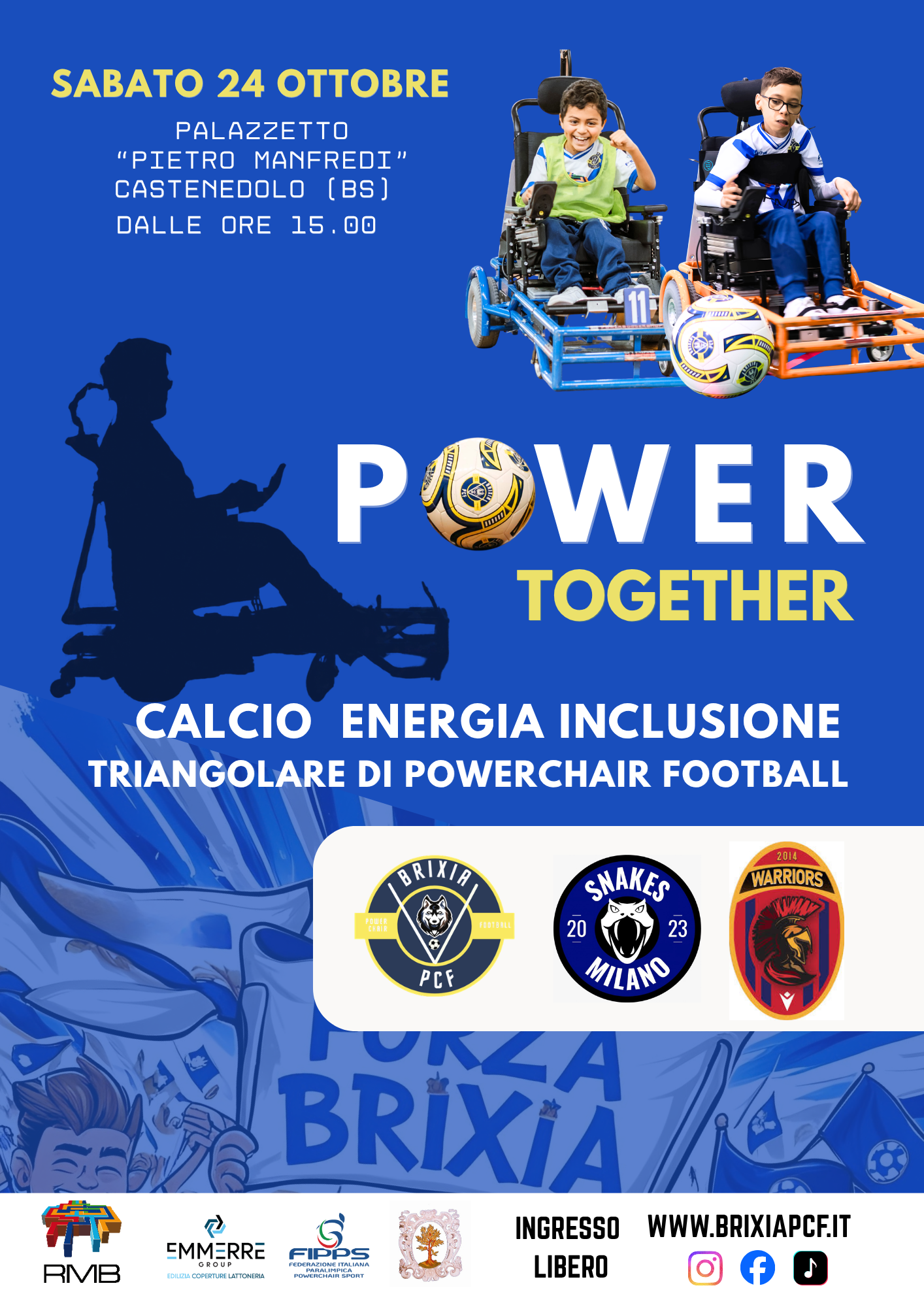 Power Together 2026: a Castenedolo il triangolare di Powerchair Football
